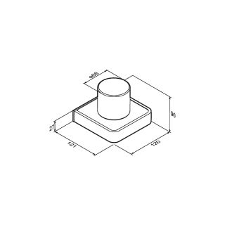Стакан для зубных щеток Damixa Jupiter DA7734300 Черный хром